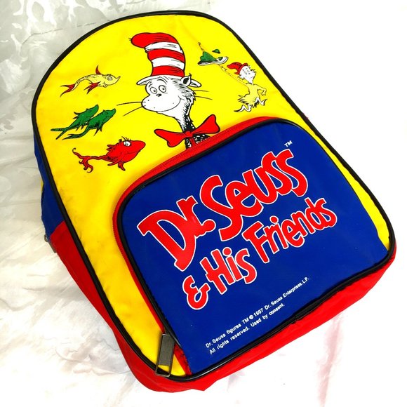 VTG 1997 Dr Seuss Child Lunch Book Back Pack EUC - Picture 1 of 9